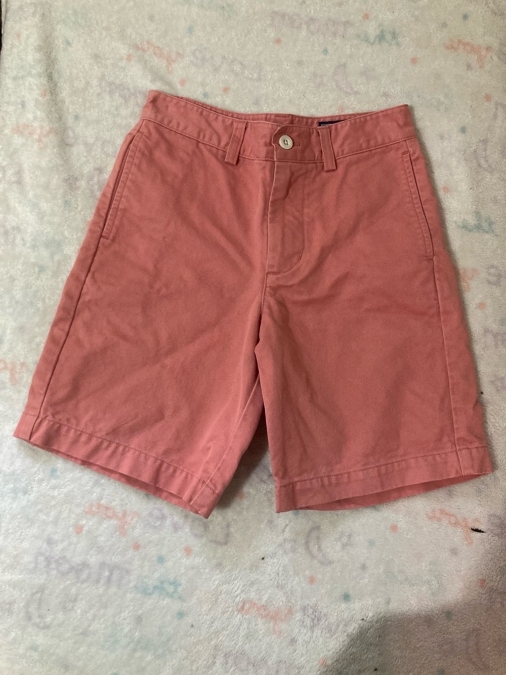 Vineyard Vines Boy’s Coral Pink Flat Front Shorts